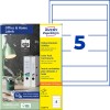 Opakowanie z arkuszem kart: Avery Zweckform etykiety do segregatorów, Home Office, małe opakowanie, artykuł: C32267-10, format: 54 x 190 mm, zgodność z drukarkami: Inkjet, laser czarno-biały, kolorowy laser, zawartość: 50 sztuk / 10 arkuszy, 5 sztuk/arkusz.