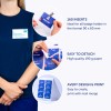 Obraz przedstawiający wkładki do identyfikatorów dla profesjonalistów, podkreślający takie funkcje, jak 160 wkładek, łatwe odrywanie i kompatybilność z wzorami i drukiem Avery.