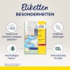 Obraz przedstawia etykiety na płyty CD od Avery Zweckform z podkreśleniem łatwości projektowania, aplikacji, zrównoważonego papieru i neutralności klimatycznej.