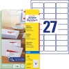 Opakowanie z arkuszem etykiet: Avery Zweckform etykiety adresowe, artykuł: J4792-25, format: 63,5 x 29,6 mm, odpowiednie do drukarki: atramentowej, zawartość: 675 etykiet / 25 arkuszy, 27 etykiet/arkusz.