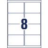 Rysunek wykrojnika pojedynczego arkusza A4, Artykuł: J8165-25, Etykiety wysyłkowe, Format: 99,1 x 67,7 mm, 8 etykiet/arkusz?
