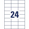 Rysunek matrycy pojedynczego arkusza A4, Artykuł: L4718-20, Odporne na warunki atmosferyczne etykiety foliowe, Format: 70 x 37 mm, 24 etykiety/arkusz