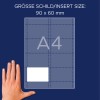 Porównanie rozmiaru z ręką, Artykuł: L4728-20, arkusz wsuwek, format: 60 x 90 mm, kolor: biały?