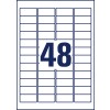 Rysunek wykrawany pojedynczego arkusza A4, artykuł: L4736REV-100, etykiety uniwersalne, usuwalne, format: 45,7 x 21,2 mm, 48 etykiet/arkusz.