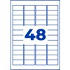 Rysunek wykroju pojedynczego arkusza A4, Artykuł: L4736REV-65, Etykiety uniwersalne, Format: 45,7 x 21,2 mm, 48 etykiet/arkusz.