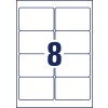 Rysunek wykroju pojedynczego arkusza A4, artykuł: L4745REV-25, uniwersalne etykiety, usuwalne, format: 96 x 63,5 mm, 8 etykiet/arkusz.