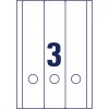 Rysunek wykroju, pojedynczy arkusz A4, artykuł: L4759-10, etykiety na segregatory, format: 61 x 297 mm, 3 etykiety/arkusz.