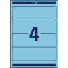 Wykrojnikowy arkusz A4, artykuł: L4767-20, etykiety na segregatory, format: 61 x 192 mm, 4 etykiety/arkusz.