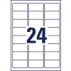 Rysunek wykrojnika pojedynczy arkusz A4, Artykuł: L4773-8, Etykiety foliowe odporne na warunki atmosferyczne, Format: 63,5 x 33,9 mm, 24 etykiety/arkusz.