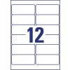 Rysunek wykrojnika Pojedynczy arkusz A4, Artykuł: L4776REV-20, Etykiety odporne na warunki atmosferyczne, odklejalne, Format: 99,1 x 42,3 mm, 12 etykiet/arkusz.