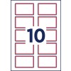 Rysunek wykrojników pojedynczych arkuszy A4, artykuł: L4786-20, etykiety imienne, format: 80 x 50 mm.