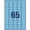 Rysunek sztancowy pojedynczego arkusza A4, Artykuł: L4791-20, Kolorowe etykiety, odklejalne, Format: 38,1 x 21,2 mm, 65 etykiet/arkusz.