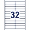 Wykrojnik pojedynczy arkusz A4, Artykuł: L6031REV-25, Etykiety uniwersalne, usuwalne, Format: 96 x 16,9 mm, 32 etykiety/arkusz