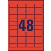 Rysunek wykroju pojedynczego arkusza A4, Artykuł: L6038-20, Kolorowe etykiety, odklejalne, Format: 45,7 x 21,2 mm, 48 etykiet/arkusz.