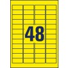 Wykrojnik pojedynczego arkusza A4, artykuł: L6041-20, kolorowe etykiety, usuwalne, format: 45,7 x 21,2 mm, 48 etykiet/arkusz.
