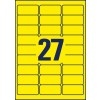 Rysunek wykrojnika pojedynczy arkusz A4, artykuł: L6105-20, wodoodporne etykiety foliowe, format: 63,5 x 29,6 mm, 27 etykiet/arkusz.