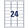 Rysunek wykrojnika pojedynczego arkusza A4, Artykuł: L6146-20, Etykiety zabezpieczone przed odklejaniem, Format: 63,5 x 33,9 mm, 24 etykiety/arkusz.