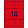 Wykrojnik pojedynczy arkusz A4, artykuł: L7263R-25, etykiety w specjalnych kolorach, format: 99,1 x 38,1 mm, 14 etykiet/arkusz.