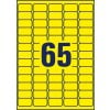 Rysunek wykroju pojedynczy arkusz A4, artykuł: L7651Y-25, etykiety w specjalnych kolorach, format: 38,1 x 21,2 mm, 65 etykiet/arkusz.