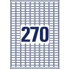 Rysunek wykrojów pojedynczy arkusz A4, artykuł: L7785-25, Przezroczyste etykiety, Format: 17,8 x 10 mm, 270 etykiet/arkusz.