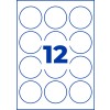 Rysunek wykroju pojedynczego arkusza A4, Artykuł: L7787-25, Przezroczyste etykiety, Format: ⌀ 60 mm, 12 etykiet/arkusz.