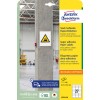 Ilustracja opakowania: Avery Zweckform Mocno przylegające etykiety papierowe, Produkt: L7874-20, Format: 63,5 x 29,6 mm, Nadaje się do druku: Inkjet, Laser czarno-biały, Laser kolorowy, Zawartość: 540 etykiet / 20 arkuszy, 27 etykiet/arkusz.