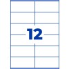 Wykrojnik pojedyńczy arkusz A4, Artykuł: L7875-20, Mocno przylegające etykiety papierowe, Format: 105 x 48 mm, 12 etykiet/arkusz.