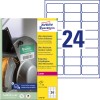Opakowanie z arkuszem etykiet: Avery Zweckform Ultra-Resistente Folien-Etiketten, artykuł: L7912-40, format: 63,5 x 33,9 mm, odpowiednie do druku: laser czarno-biały, laser kolorowy, zawartość: 960 etykiet / 40 arkuszy, 24 etykiety/arkusz.