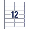 Rysunek wykrojnika Pojedynczy arkusz A4, Artykuł: L7913-10, Ultraodporne etykiety foliowe, Format: 99,1 x 42,3 mm, 12 etykiet/arkusz.
