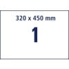 Wykrojnik pojedynczy arkusz SRA3, Artykuł: L8015REV-5, Antybakteryjne etykiety, odklejalne, przezroczyste, Format: 320 x 450 mm, 1 etykieta/arkusz?
