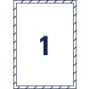 Rysunek wykroju pojedynczy arkusz A4, Artykuł: L9001-10, Etykiety na szkło, Format: 210 x 297 mm, 1 etykieta/arkusz?