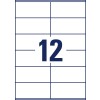 Rysunek wytłaczany pojedynczy arkusz A4, Artykuł: LR3424-10, Etykiety z recyklingu, Biuro domowe, Małe opakowanie, Format: 105 x 48 mm, 12 etykiet/arkusz