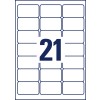 Rysunek stempla pojedynczy arkusz A4, artykuł: LR7160-100, recykling naklejek adresowych, format: 63,5 x 38,1 mm, 21 etykiet/arkusz.