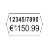 Pojedynczy obraz etykiety, artykuł: PLR1626, Etykietki do metkownicy, 2-liniowe, format: 26 x 16 mm, 1.200 etykiet/rolka