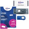 Opakowanie z arkuszem etykiet: Avery Zweckform, Artykuł: POL30MA02-5DR, Magnetyczne identyfikatory, Format: 70 x 30 mm, Druk: drukarki laserowe kolorowe, laserowe czarno-białe, atramentowe, Zawartość: 5 identyfikatorów / 18 etykiet wymiennych / 1 arkusz, 18 kart/arkusz?