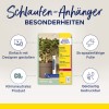 Obraz przedstawia projekt opakowania etykiet Avery Zweckform. Wyróżnia on różne cechy, takie jak łatwy projekt, trwały materiał filmowy, status produktu neutralnego dla klimatu oraz dwustronne drukowanie.